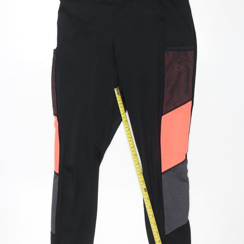 Sondico Women's Black Colourblock Sports Leggings Size 12