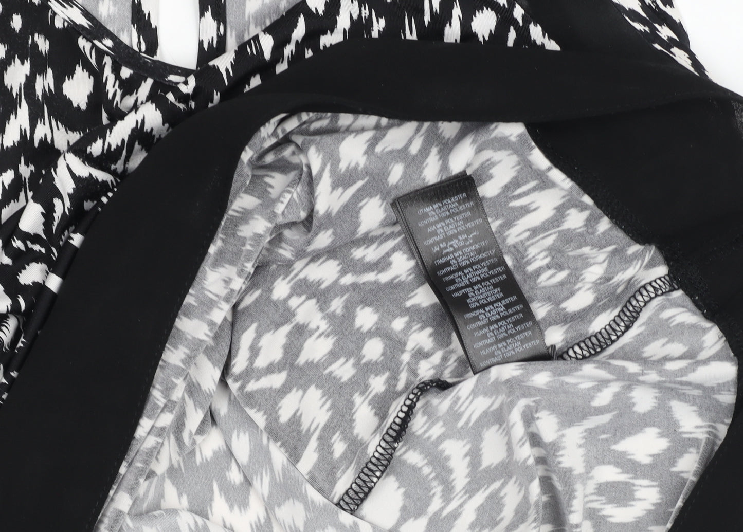 Star by Julien Macdonald Womens Black Sleeveless Patterned Blouse Size 12