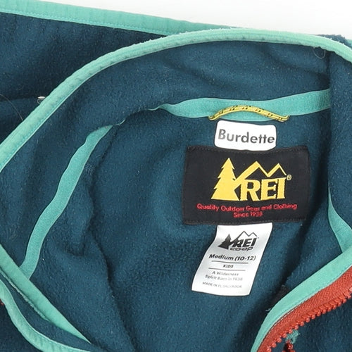 REI Co-op Boys Blue Fleece Full Zip Jacket Size 10-12 Years Lightweight Outdoor