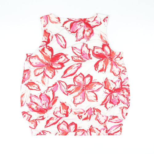 Roman Women’s Multicoloured Floral Sleeveless Tunic Top Size 12
