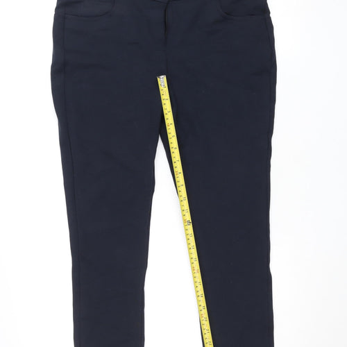 Dunnes Womens Black Size 14 Slim Fit Stretch Trousers
