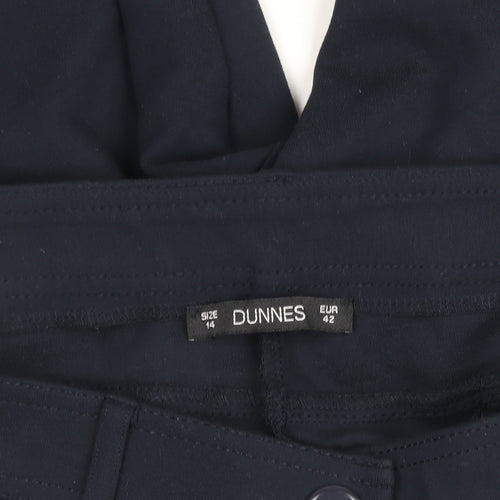 Dunnes Womens Black Size 14 Slim Fit Stretch Trousers