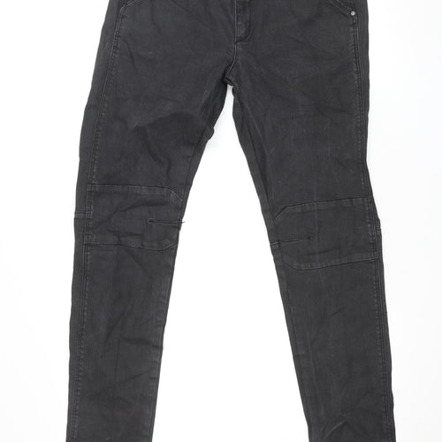 H&M Women Black Skinny Jeans Size M High Rise Stretch Denim