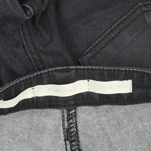 H&M Women Black Skinny Jeans Size M High Rise Stretch Denim