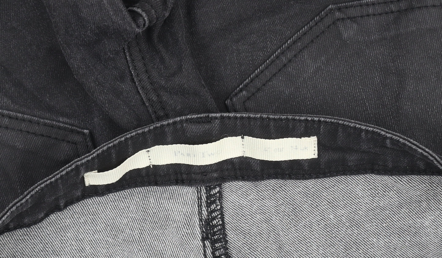 H&M Women Black Skinny Jeans Size M High Rise Stretch Denim