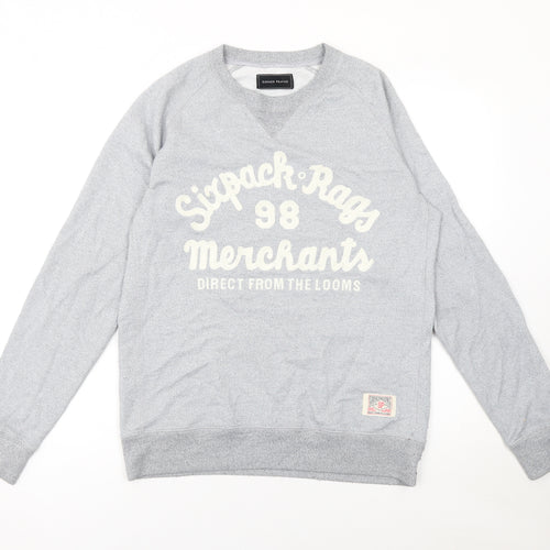 Sixpack France Men's Grey Crew Neck Pullover Sweatshirt M