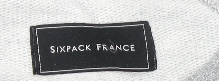 Sixpack France Men's Grey Crew Neck Pullover Sweatshirt M