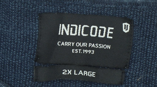INDICODE Men's Blue 2XL Knit Pullover Sweatshirt
