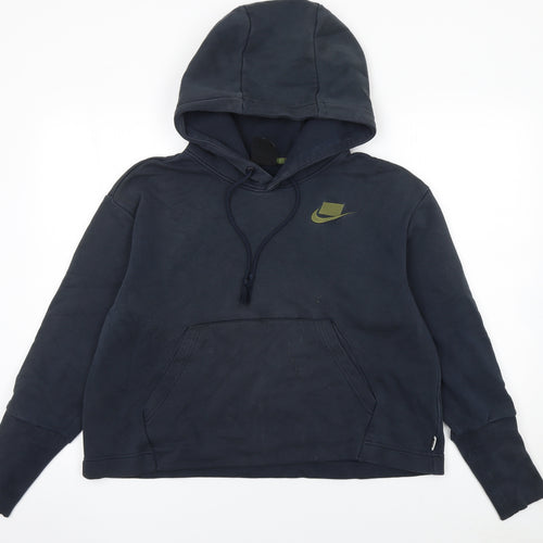 Nike Women’s Black S Pullover Hoodie Cotton Blend NSW Logo Casual