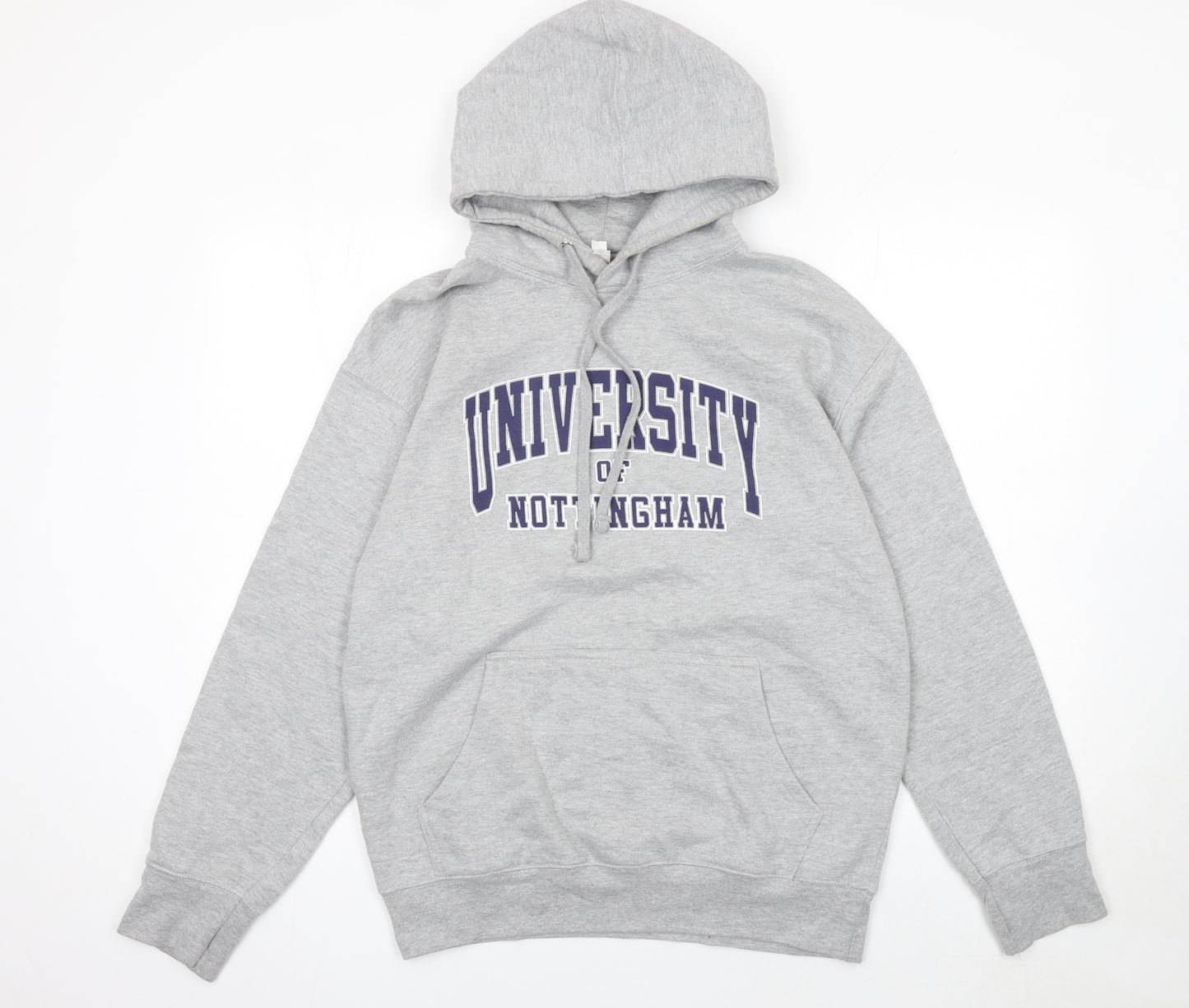 Casual Classics Women's Grey Pullover Hoodie Size L University Print