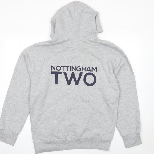 Casual Classics Women's Grey Pullover Hoodie Size L University Print