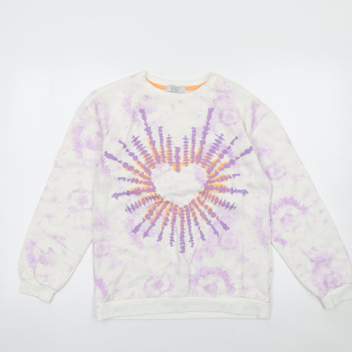 Primark Girls Multicoloured Tie Dye Heart Pullover Sweatshirt 12-13 Years
