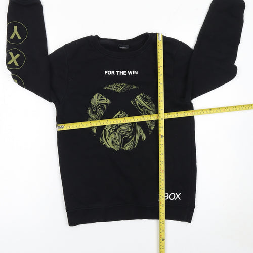 George Boys Black Xbox Pullover Sweatshirt 10-11 Years Graphic Print