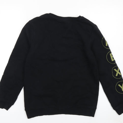 George Boys Black Xbox Pullover Sweatshirt 10-11 Years Graphic Print