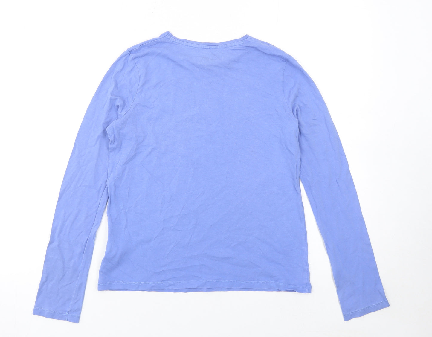 F&F Girls Blue Long Sleeve Graphic T-Shirt 12-13 Years 100% Cotton