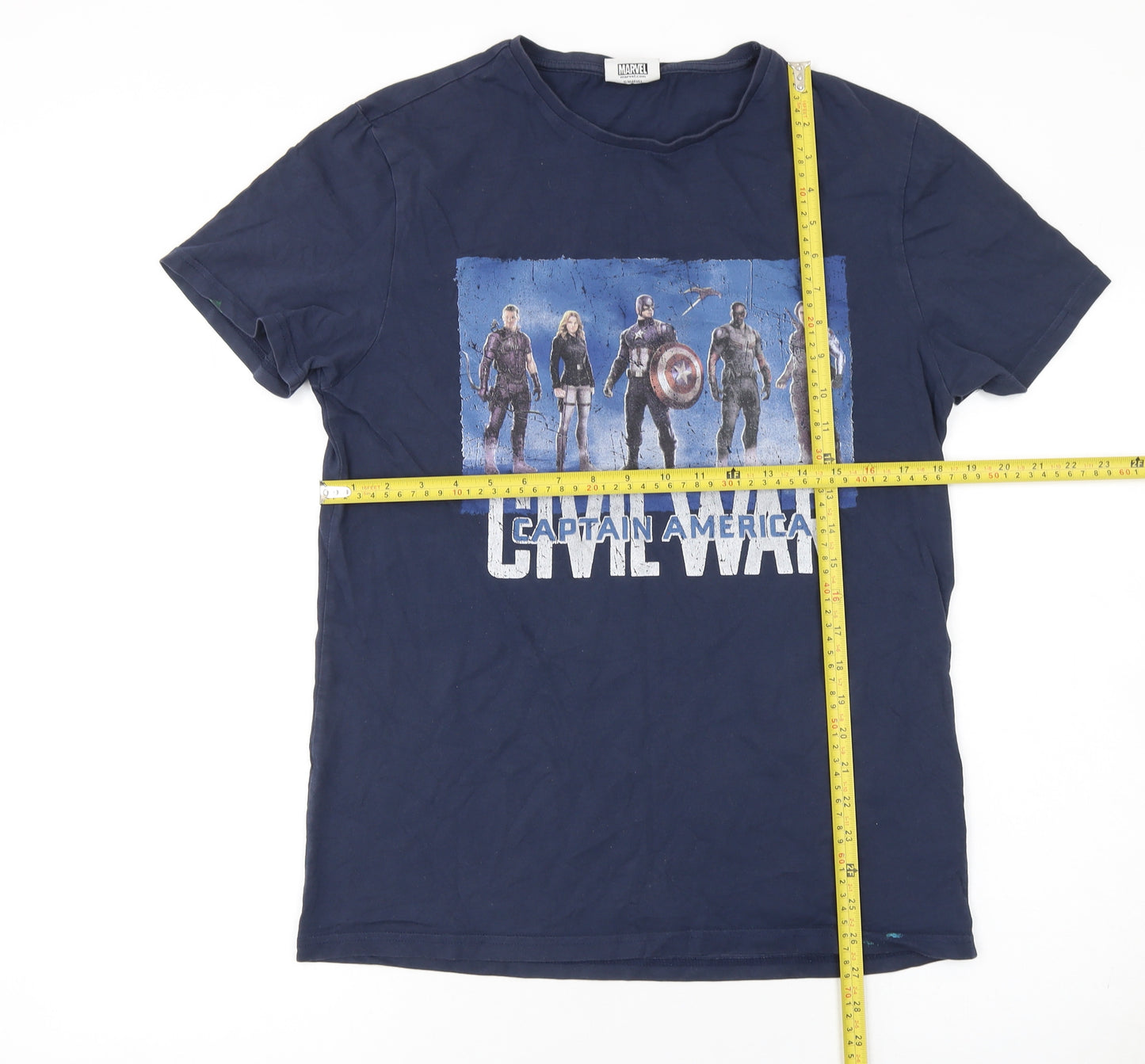 Marvel Captain America Civil War Blue Men’s M Graphic T-Shirt