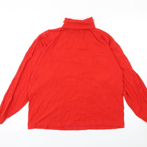Rodeo Girls Red Roll Neck Long Sleeve Cotton Blend T-Shirt Size 152