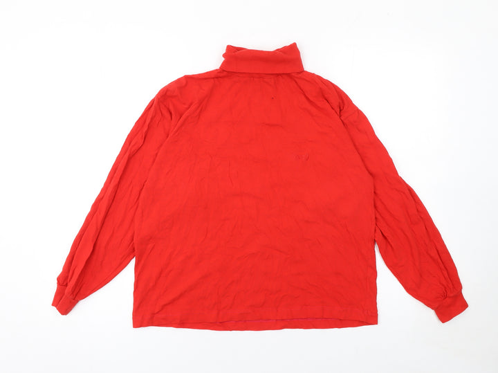 Rodeo Girls Red Roll Neck Long Sleeve Cotton Blend T-Shirt Size 152
