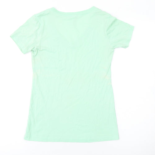 Coastal Classics Womens Green V-Neck Short Sleeve T-Shirt Size S