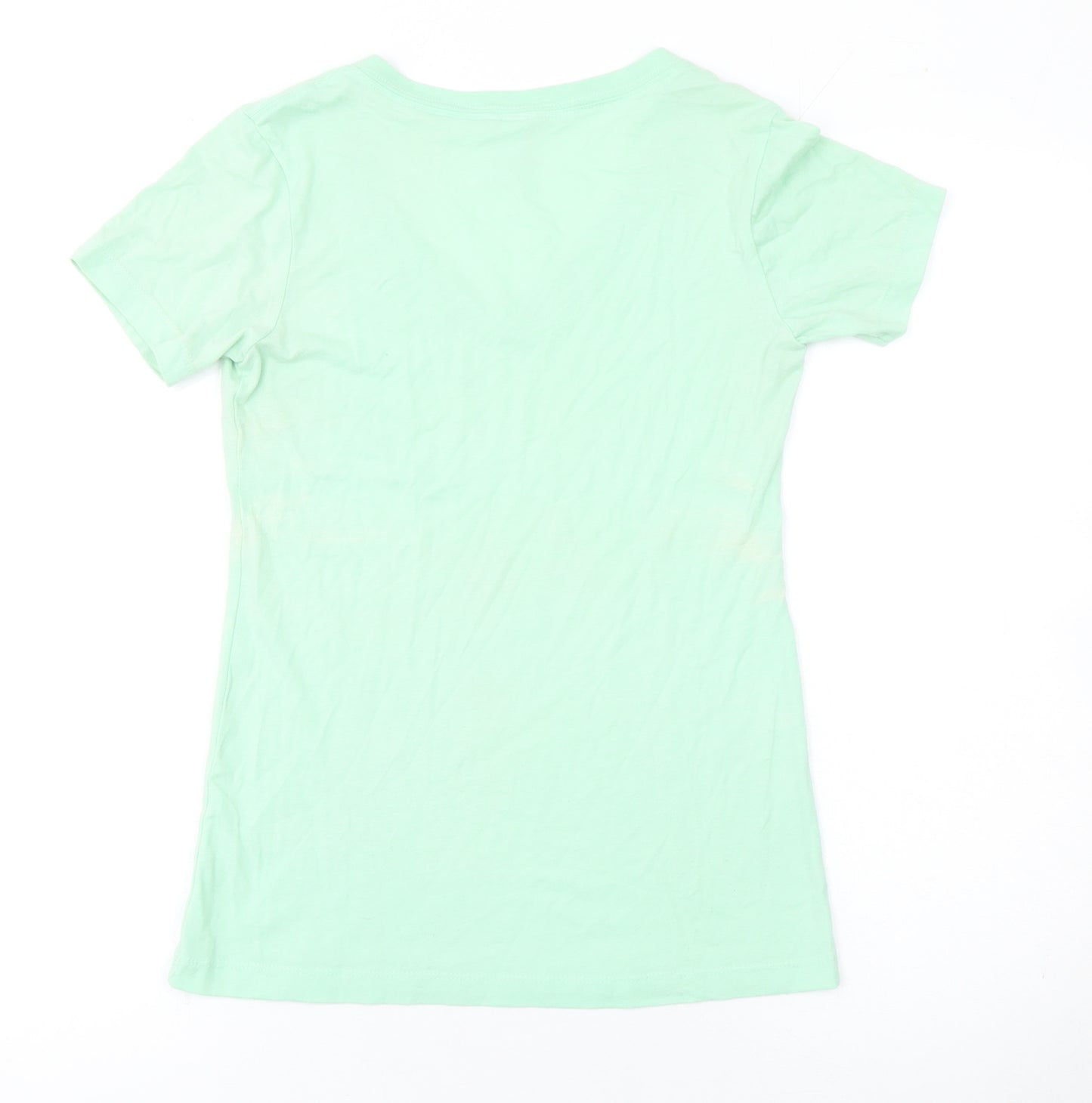 Coastal Classics Womens Green V-Neck Short Sleeve T-Shirt Size S