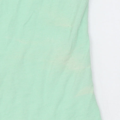 Coastal Classics Womens Green V-Neck Short Sleeve T-Shirt Size S