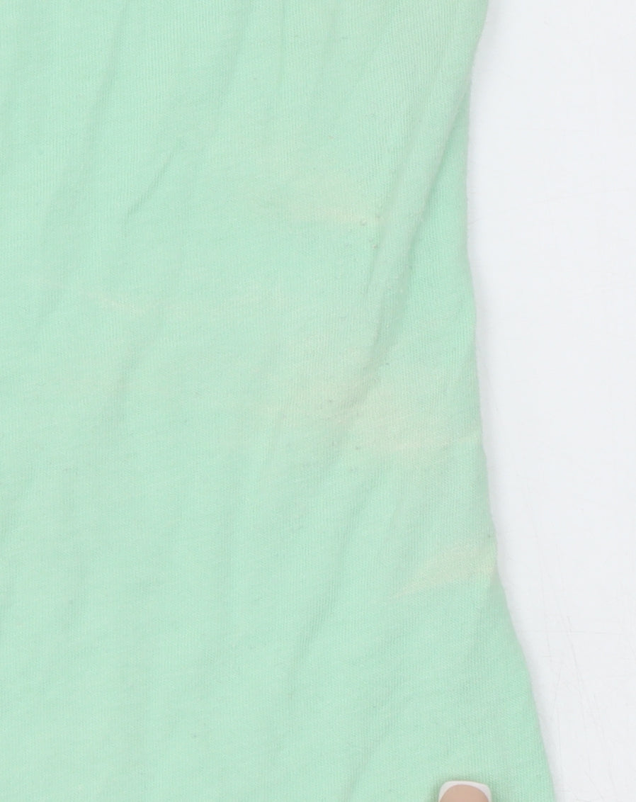Coastal Classics Womens Green V-Neck Short Sleeve T-Shirt Size S
