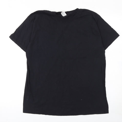 Fruit of the Loom Men's Black C. Ronaldo Graphic T-Shirt Size L