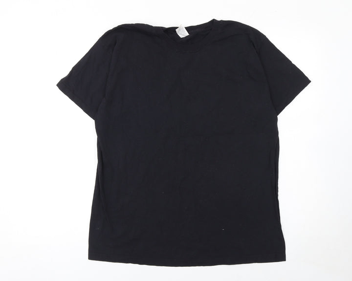 Fruit of the Loom Men's Black C. Ronaldo Graphic T-Shirt Size L