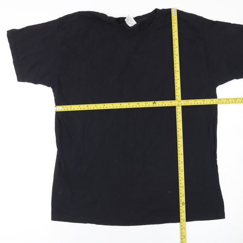 Fruit of the Loom Men's Black C. Ronaldo Graphic T-Shirt Size L
