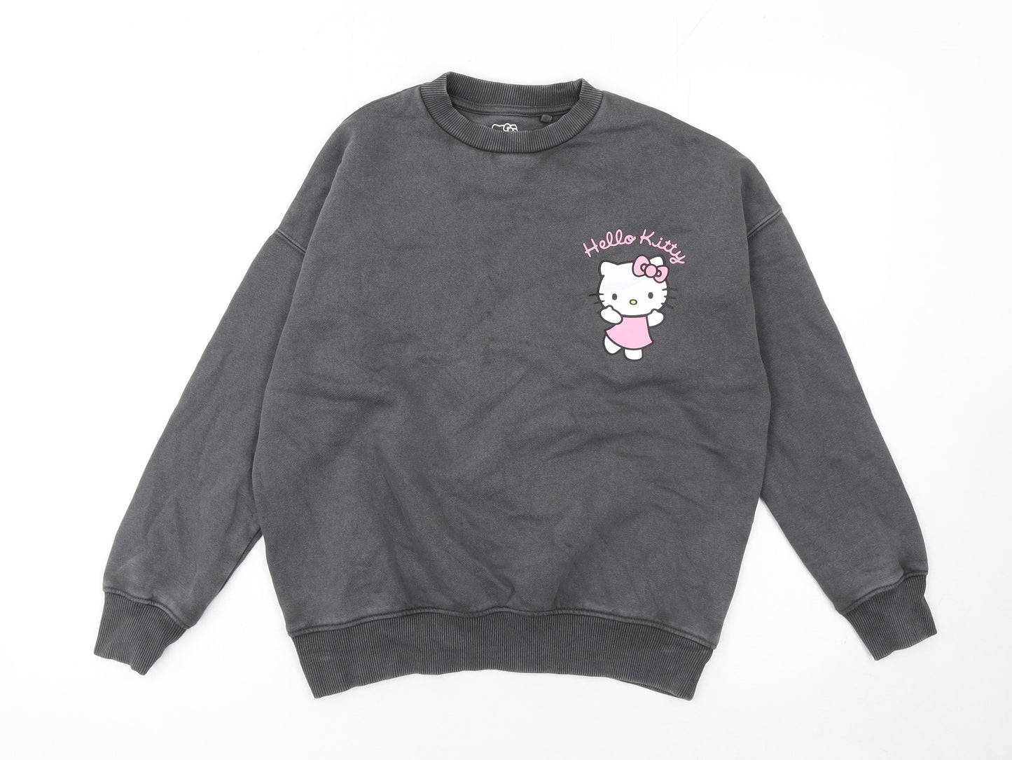 Sanrio Hello Kitty Girls Grey Sweatshirt 10-11 Years Crew Neck Pullover