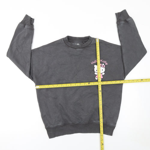 Sanrio Hello Kitty Girls Grey Sweatshirt 10-11 Years Crew Neck Pullover