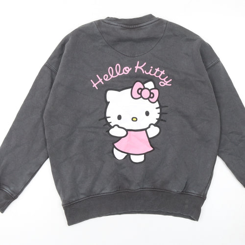 Sanrio Hello Kitty Girls Grey Sweatshirt 10-11 Years Crew Neck Pullover