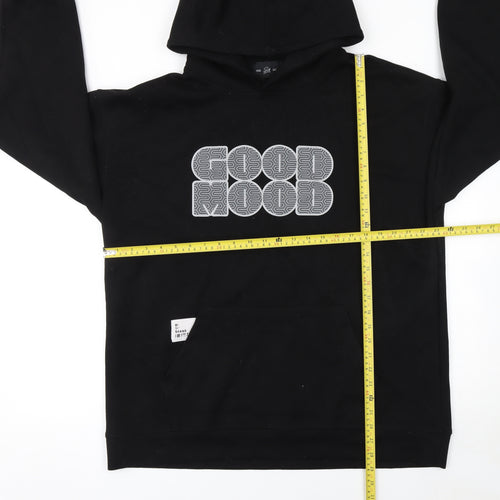 Six Collection Men's Black XL Pullover Hoodie with Graphic Print