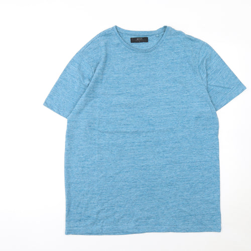 AVID Men’s Blue Crew Neck Short Sleeve Cotton Blend T-Shirt Size L