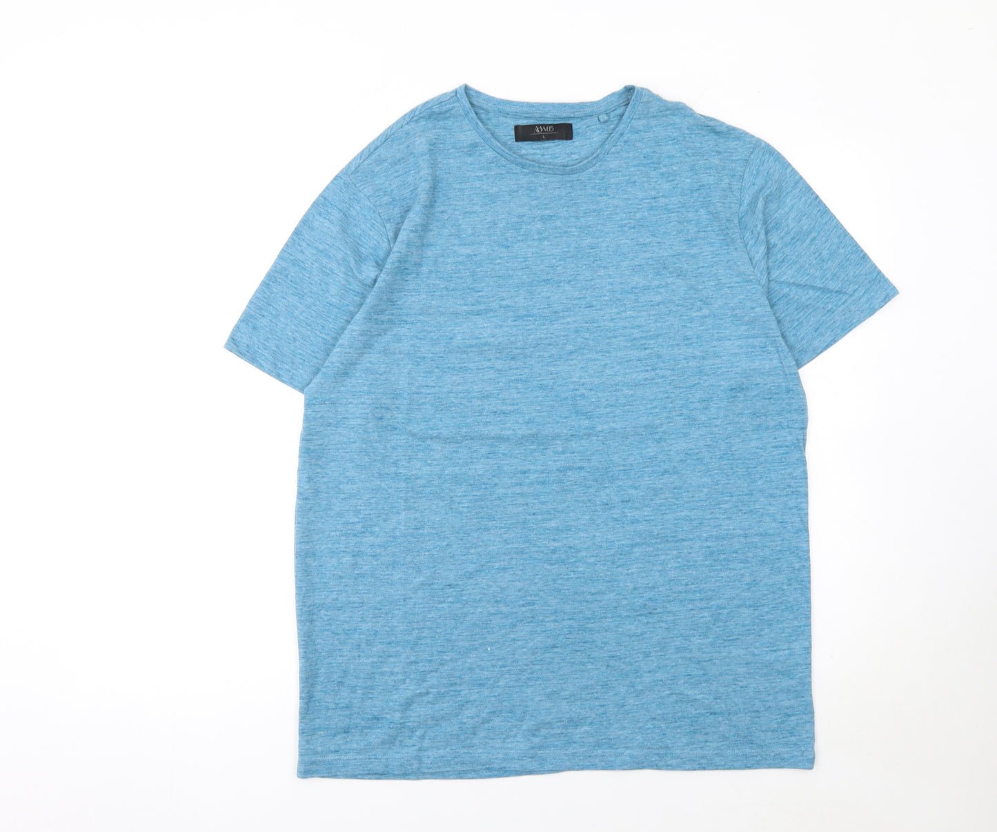 AVID Men’s Blue Crew Neck Short Sleeve Cotton Blend T-Shirt Size L