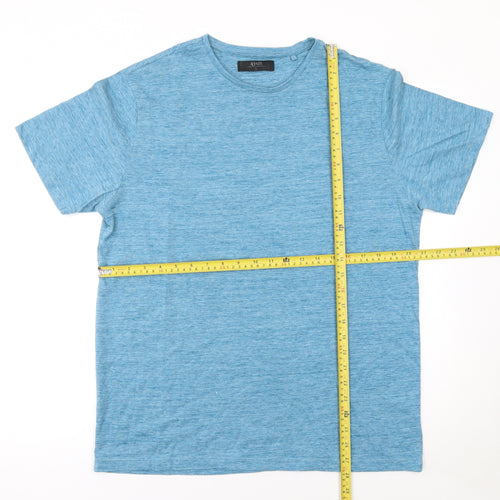 AVID Men’s Blue Crew Neck Short Sleeve Cotton Blend T-Shirt Size L