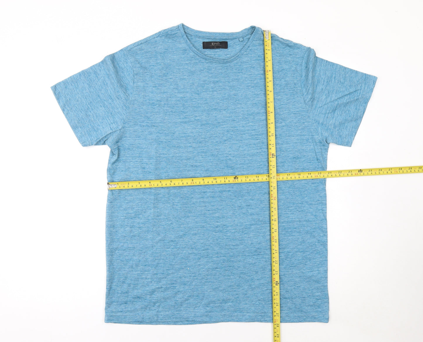AVID Men’s Blue Crew Neck Short Sleeve Cotton Blend T-Shirt Size L