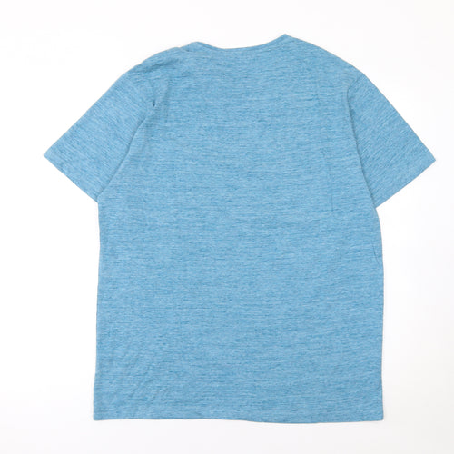 AVID Men’s Blue Crew Neck Short Sleeve Cotton Blend T-Shirt Size L