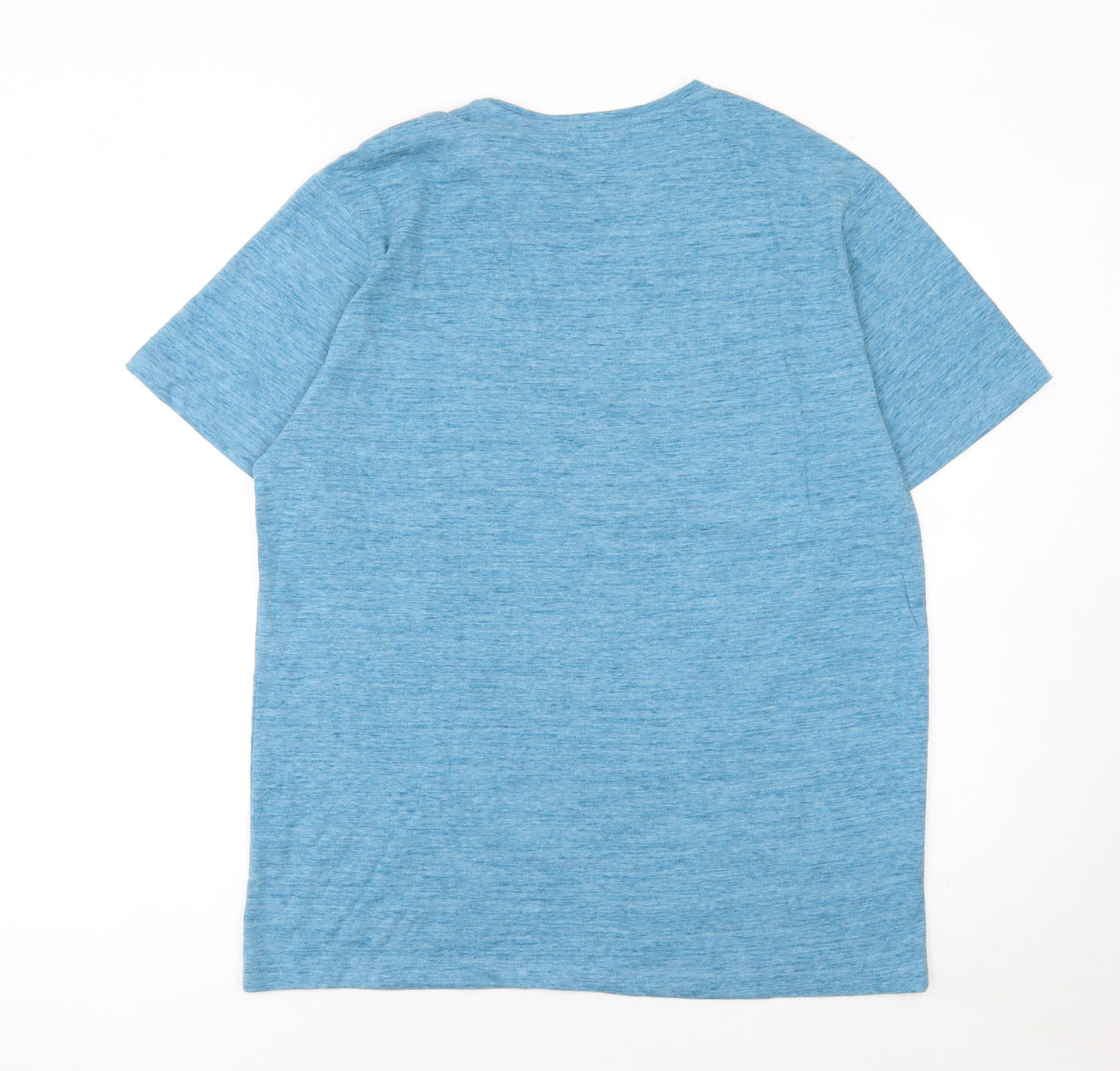 AVID Men’s Blue Crew Neck Short Sleeve Cotton Blend T-Shirt Size L