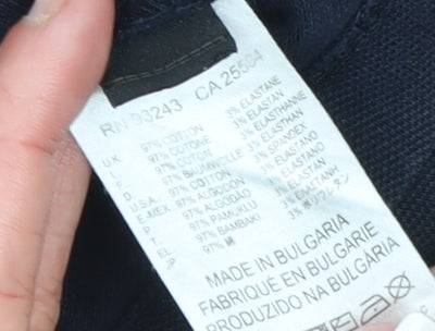 Diesel Men’s Black Cotton Stretch Polo Shirt Size L