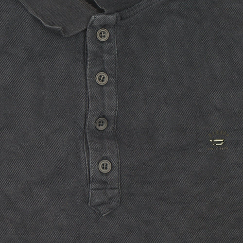 Diesel Men’s Black Cotton Stretch Polo Shirt Size L