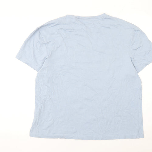 Marks and Spencer Men's Blue Saint-Tropez Graphic Relaxed Fit T-Shirt L