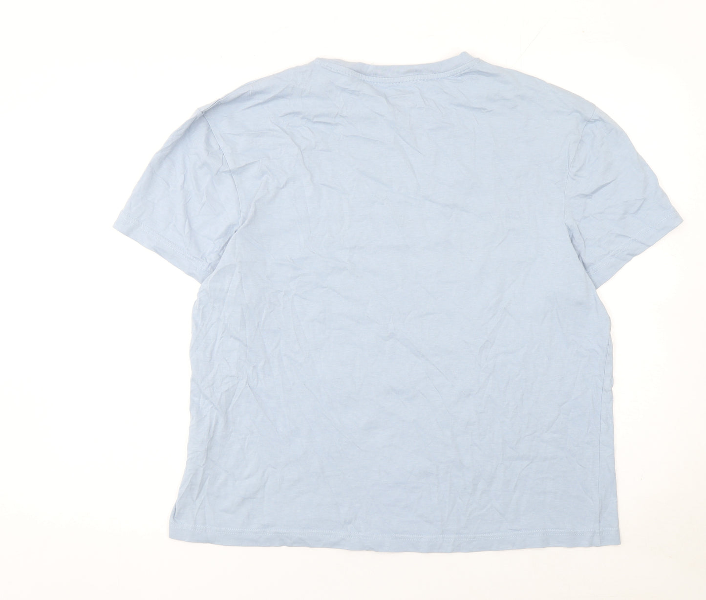 Marks and Spencer Men's Blue Saint-Tropez Graphic Relaxed Fit T-Shirt L