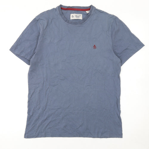 Original Penguin Men’s Blue Cotton Short Sleeve Pyjama Top M