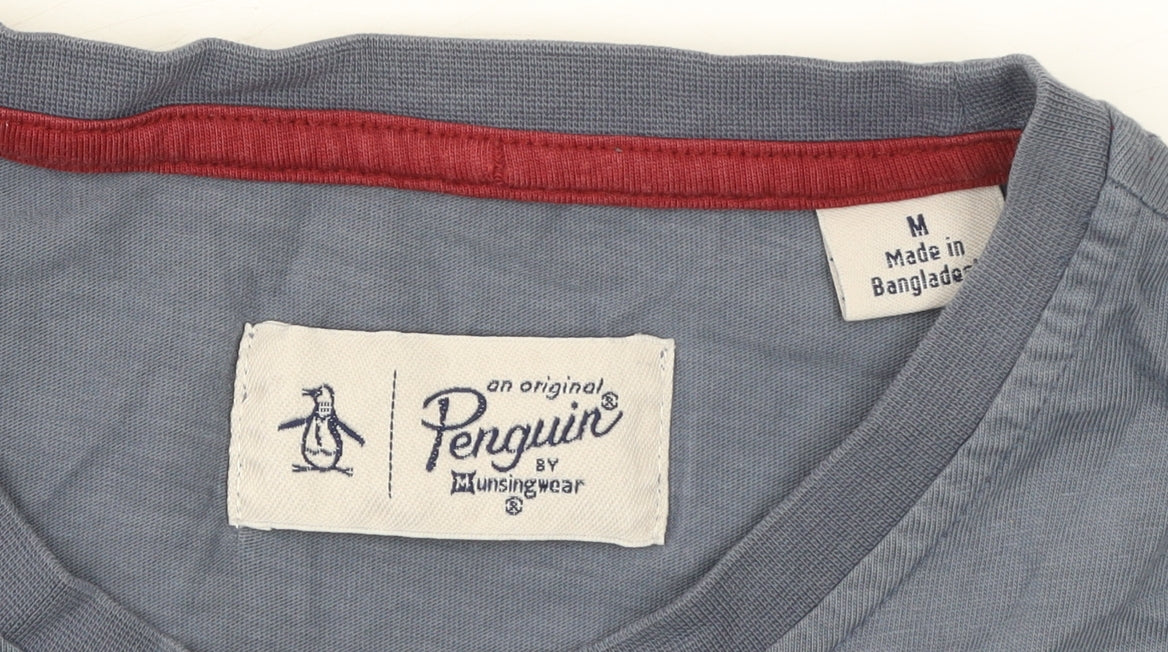 Original Penguin Men’s Blue Cotton Short Sleeve Pyjama Top M