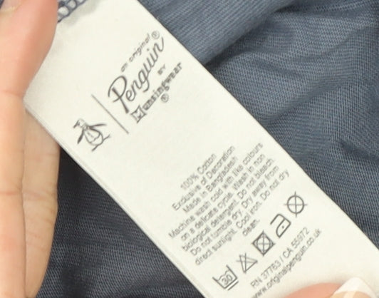 Original Penguin Men’s Blue Cotton Short Sleeve Pyjama Top M