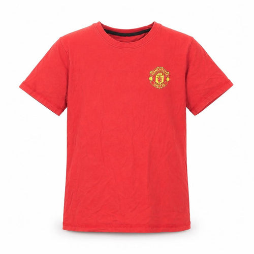 George Boys Red Manchester United Logo T-Shirt 11-12 Years Cotton Short Sleeve