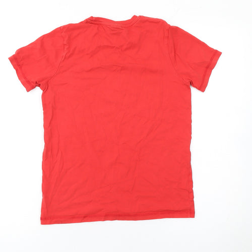 George Boys Red Manchester United Logo T-Shirt 11-12 Years Cotton Short Sleeve