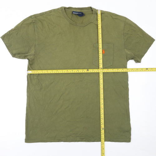 Ralph Lauren Men's Green Cotton Crew Neck Short Sleeve T-Shirt S