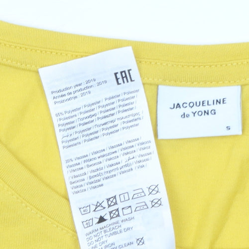 Jacqueline de Yong Women's Yellow New York 1978 T-Shirt S